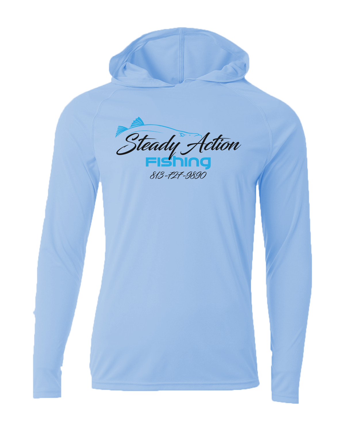 Performance Hooded Shirt  Steady Action Fishing Charters
